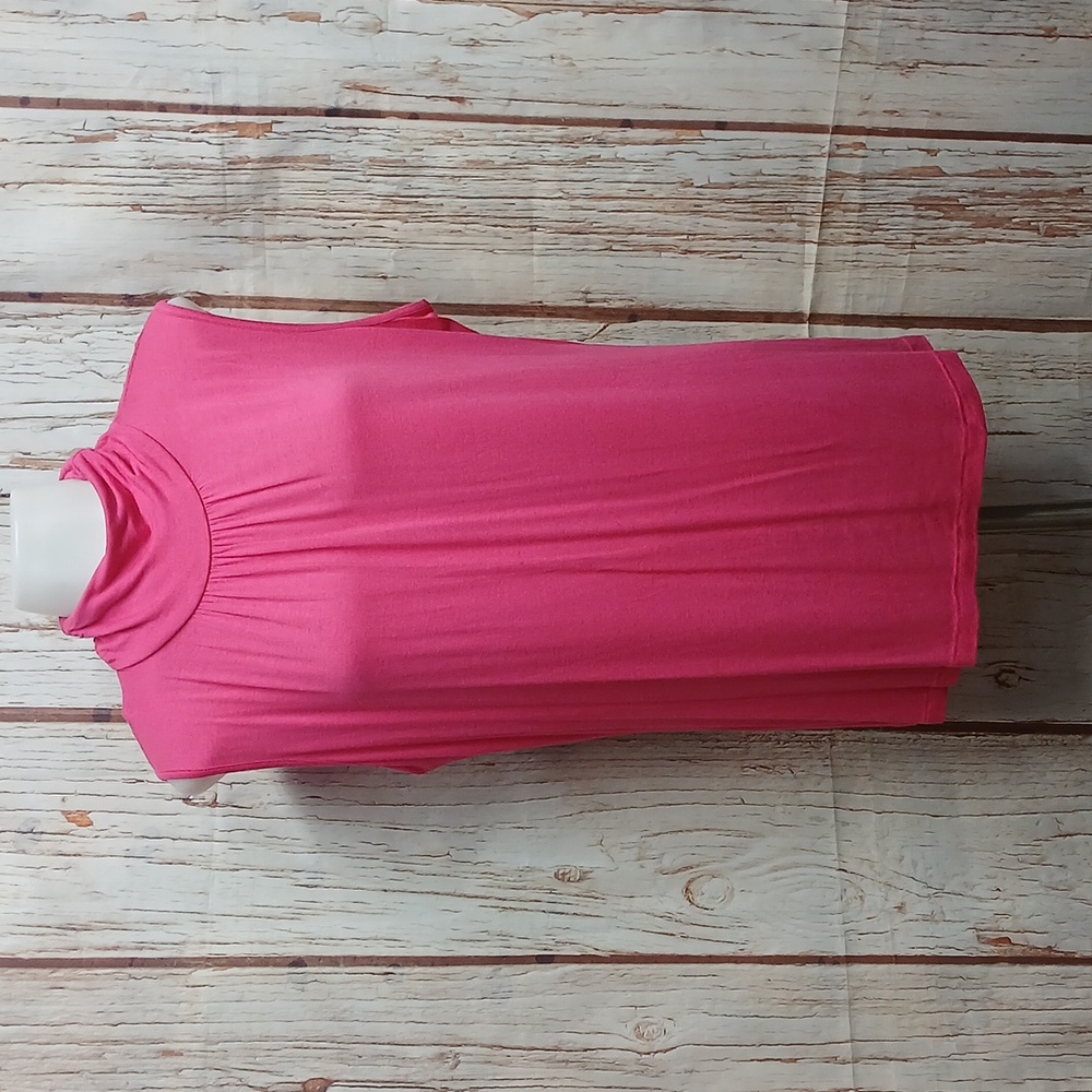 Joseph A Pink Sleeveless Mock Neck Layering Tank Blouse